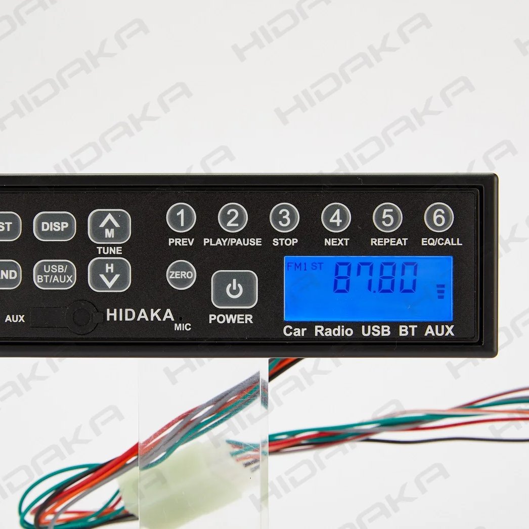 HIDAKA FM AM USB Bluetooth HI-M200 Reliable Car Radios with External Antenna 12 24 Volt for Excavator